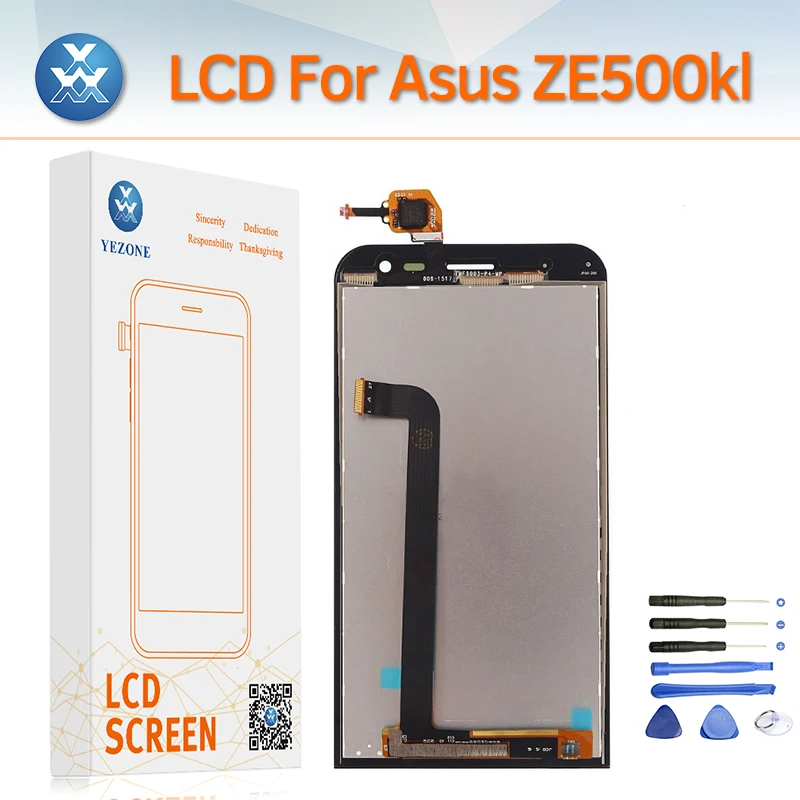 Для ASUS ZenFone 2 Laser ZE500KL ЖК дисплей Экран сенсорный дигитайзер Замена рамы Ассамблея