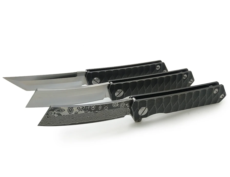 BGT Steel Tactical Folding Knife D2 / Damascus Blade Camping Hunting Combat Flipper Pocket Knives Survival EDC Rescue Tools