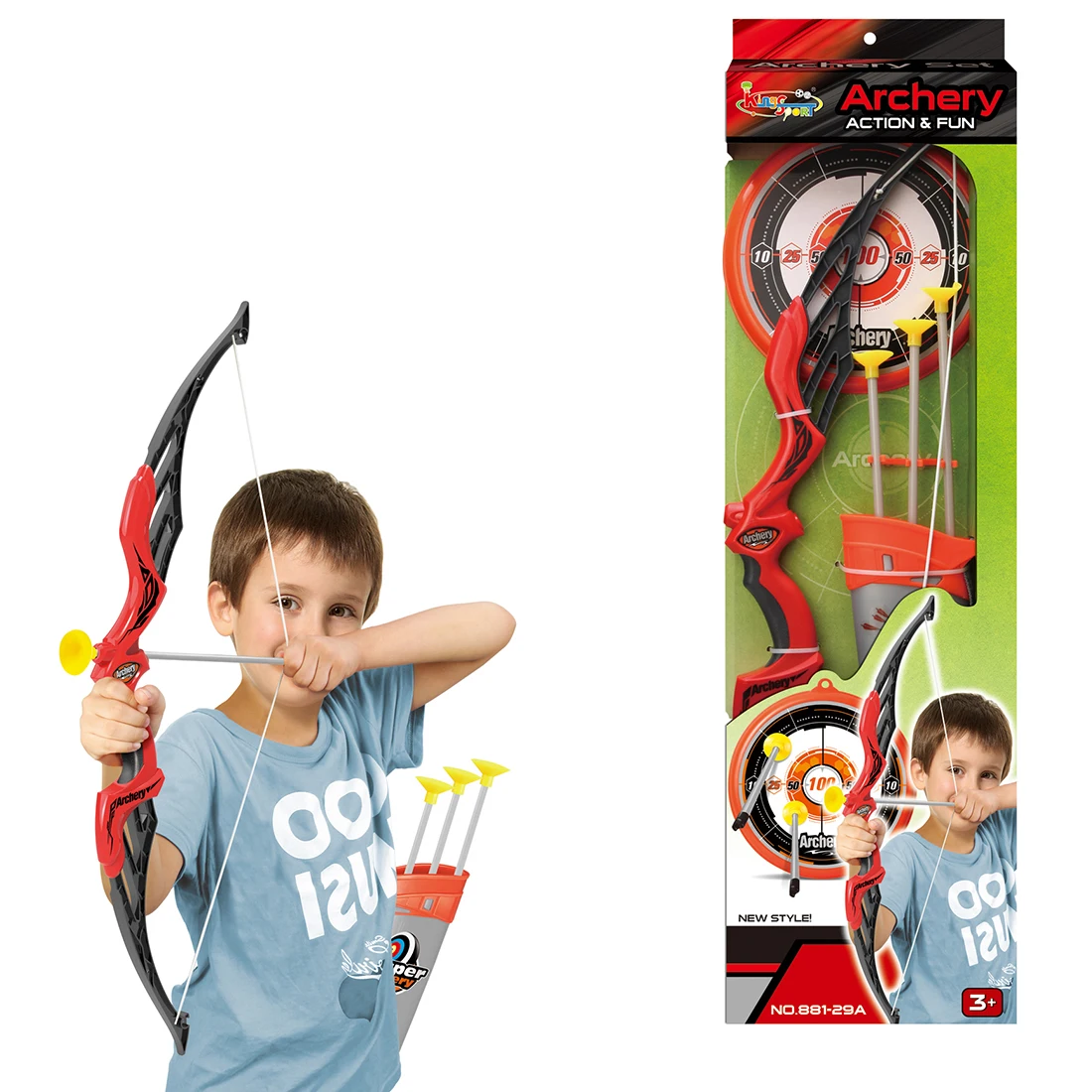 DAN DISCOUNTS Kids Emulational Bow and Arrow Set with Sound Cursor Target Children Outdoor Sports Toy Kit for Kids