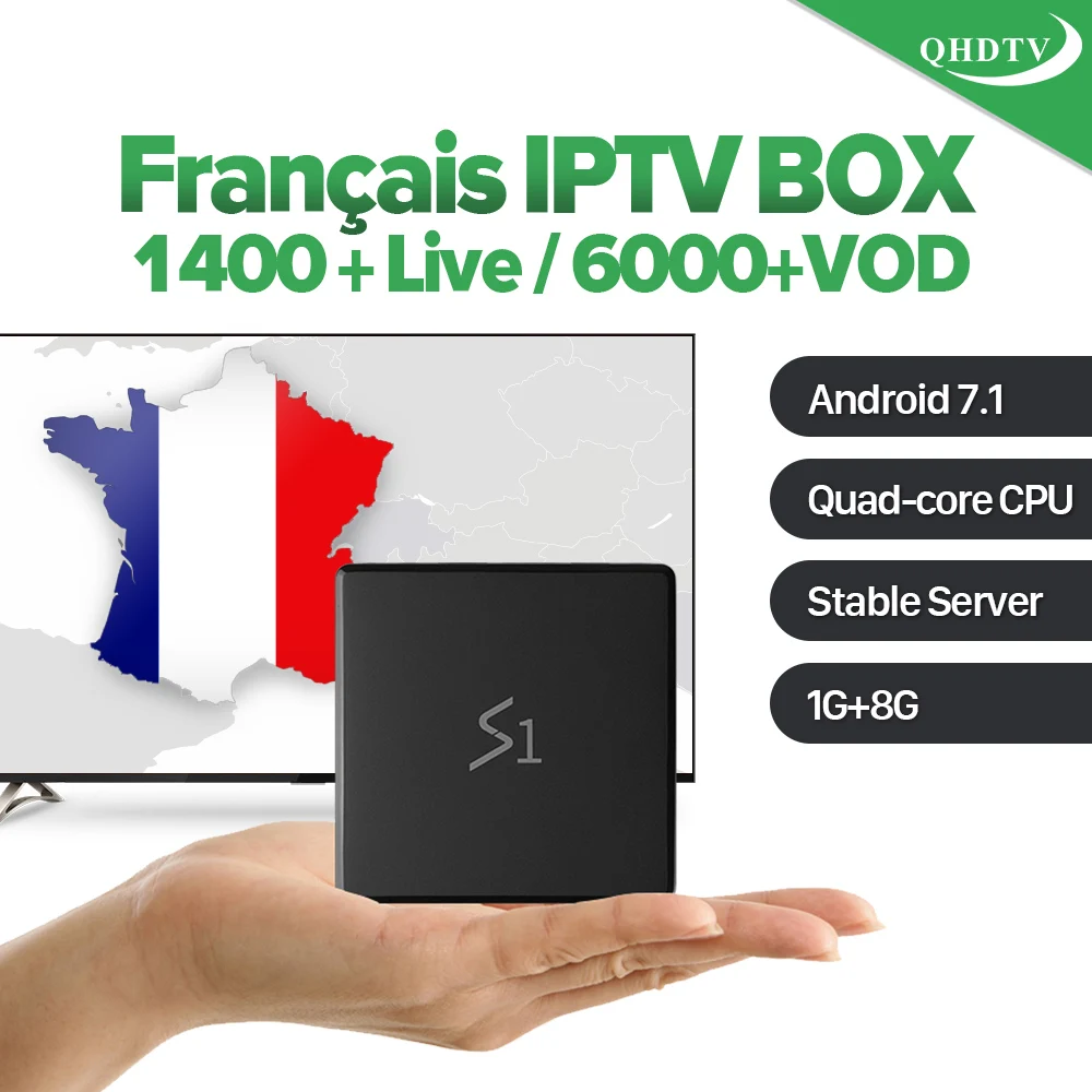 

Leadcool S1 IPTV France Box with 1 Year QHDTV IPTV Subscription Android 8.1 RK3229 IPTV French Belgium Netherlands Arabic IP TV