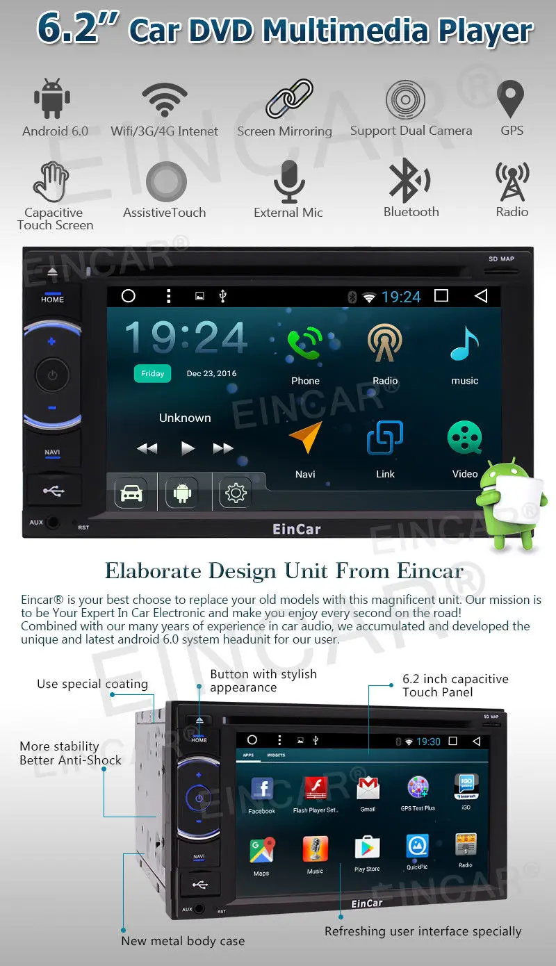 Discount Android 6.0 Car BT GPS Navigation Radio Stereo Double 2DIN Head Unit WIFI OBD2 4 Discount Android 6.0 Car BT GPS Navigation Radio Stereo Double 2DIN Head Unit WIFI OBD2 4