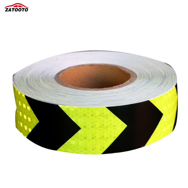 ZATOOTO 2"*164' glisten green/black arrow Reflective Safety Warning
