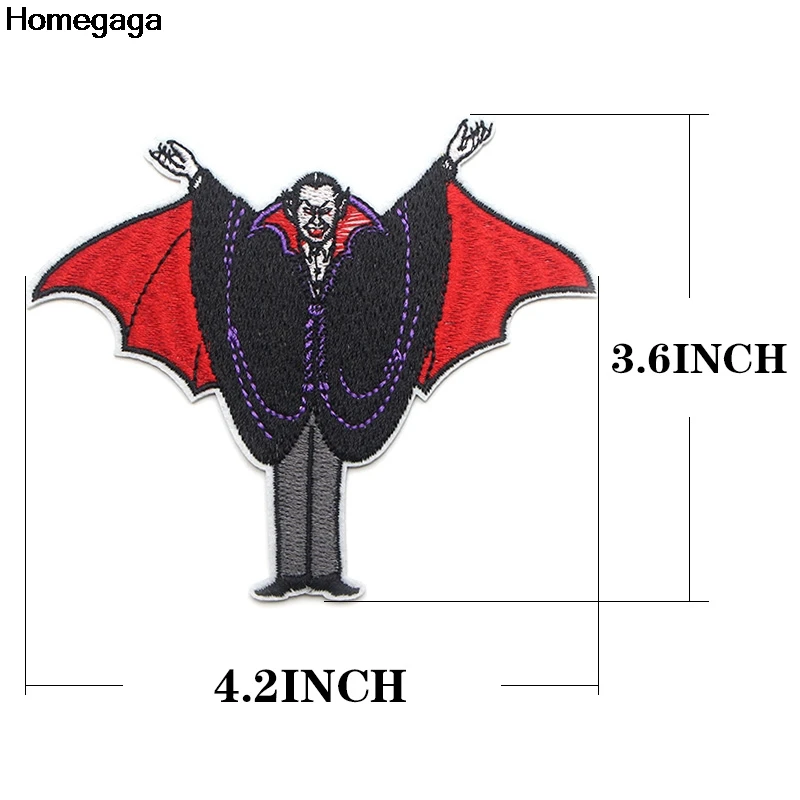 Homegaga Dracula аппликация нашивки утюгом на рубашке сумка женская вышивка стикер