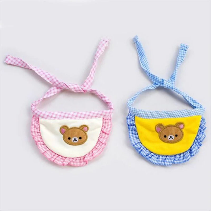 Pet pinafore wiith bear pattern pink blue dog cat accessory | Дом и сад