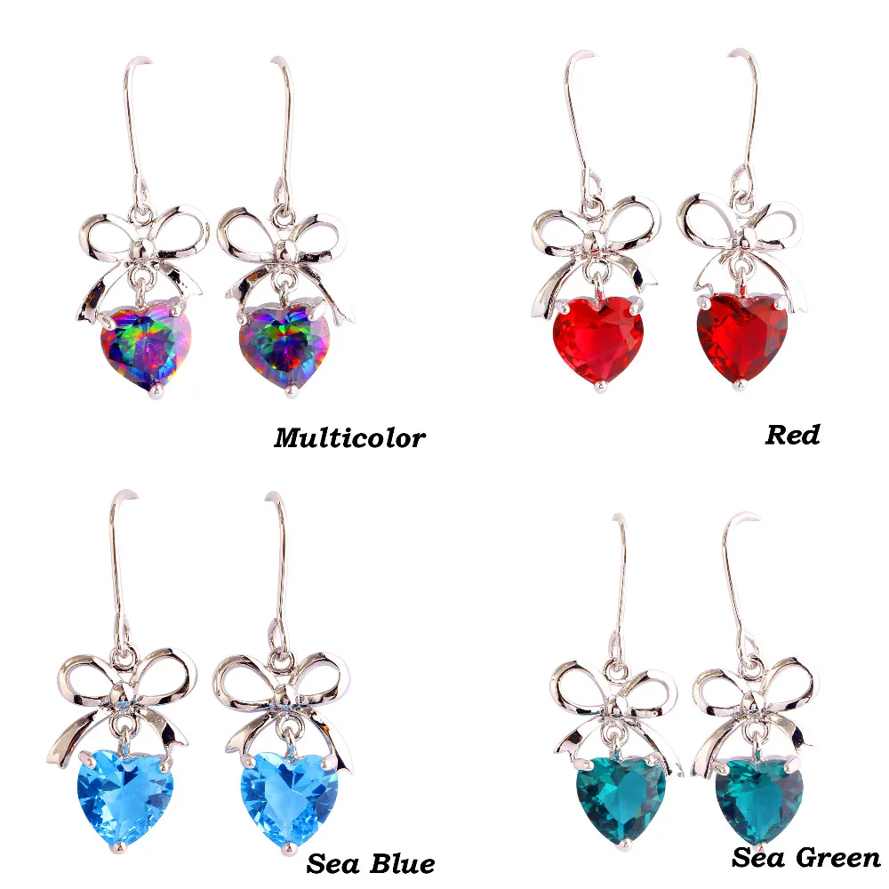 Multicolor Gems Fashion Sapphire Quartz 18K White Gold Plated Silver