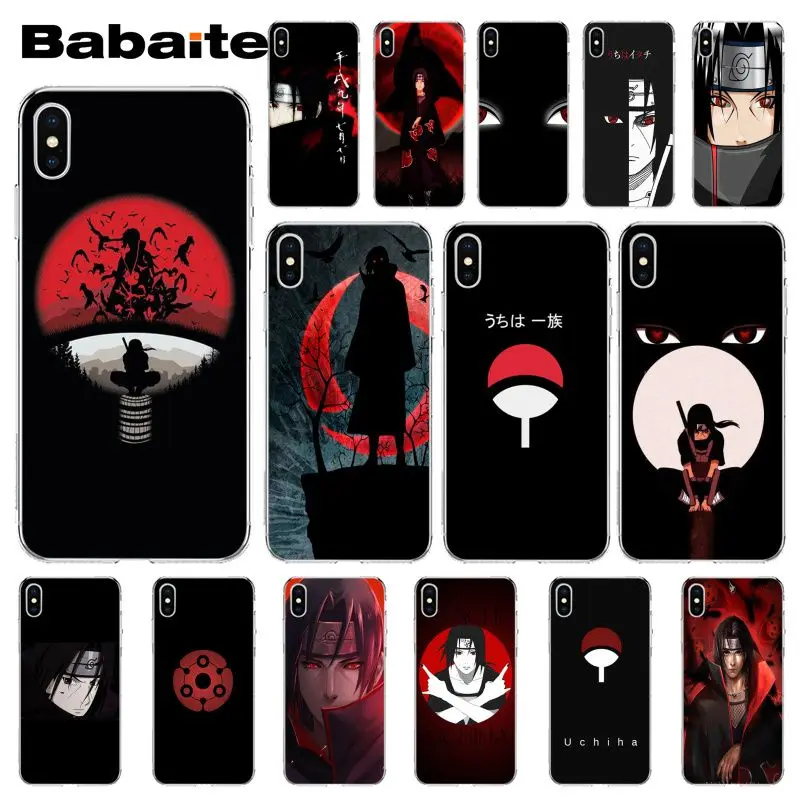 

Babaite Naruto Itachi Uchiha Japanese Newly Arrived Transparent Cell Phone Case for iPhone X XS MAX 6 6S 7 7plus 8 8Plus 5 5S XR