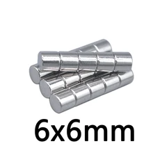 50 шт. 6x6 мм N35 мини Мощный магнит редкоземельный постоянный небольшой круглый сильный неодимовый магнит