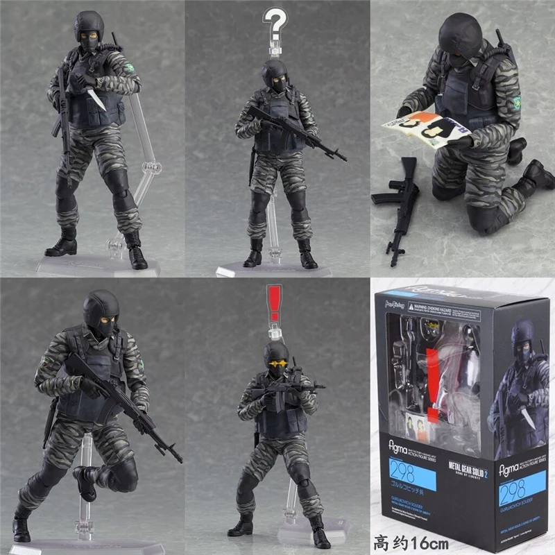 METAL GEAR SOLID 2: SONS OF LIBERTY Figma 298 Gurlukovich ПВХ фигурку Коллекционная модель дети игрушки куклы 16 см