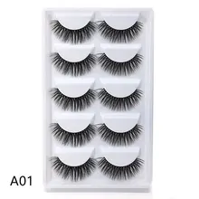 Hbzgtlad 5 пар ручной работы 3d норковые ресницы длинные накладные ресницы Набор нарощенных ресниц плотные натуральные ресницы сценический макияж накладные ресницы