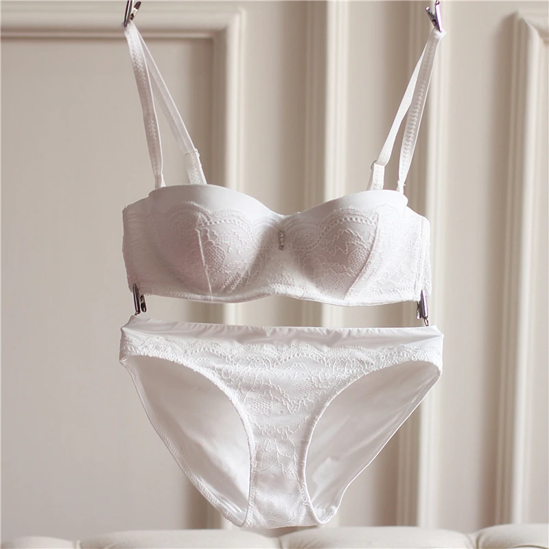 Комплект женского кружевного нижнего белья с чашками пуш ап|bride underwear|bra setwomen bra set |