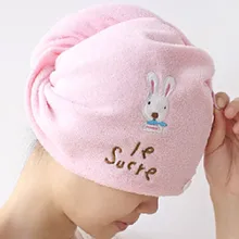 High quality Women Girl Lady's Magic Quick Dry Bath Hair Drying Towel Microfiber Hair Turban Quickly Dry Hair Hat Wrapped Towel