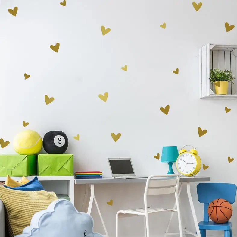25Pcs/Lot Love Heart Shaped Wall Sticker PVC Wallpaper Creative Stickers Home Decal Art Decoration | Дом и сад