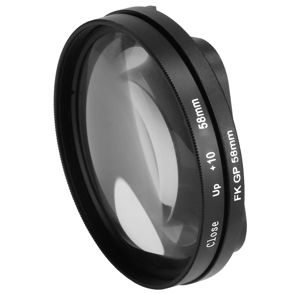 58mm Macro Lens 10x Magnification Close Up Lens for Gopro Hero 6 5 Black Waterproof Case