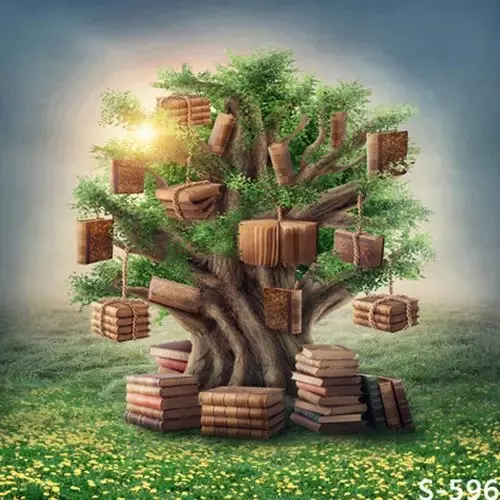 Books Tree Lighting Photography Background For Wedding Photos Studio