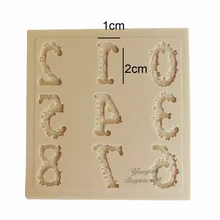 Decorated Number Silicone Mould