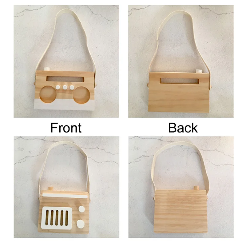Скандинавский деревянный магнитофон детские игрушки радио фигурки детская комната Висячие ремесла, украшения магазин декоративные фотографии реквизит