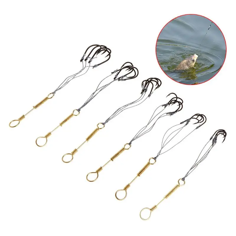 

1 Box 4 Sets Fishing Hook Explosion Hooks Carp Lure High Carbon Steel Bait Tackle Sharp 0.3/0.5/0.8/1.0/2.0/3.0