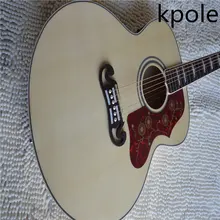 

Factory custom shop Kpole New 43 inches jumbo acoustic guitar j200 model natural color Guitar with Fishman Pickups with case