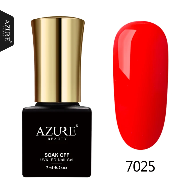 AZURE BEAUTY 7 мл Гель-лак для ногтей Лидер продаж Лаки полуперманентный Гель-лак для ногтей DIY Дизайн ногтей салонный Гель-лак для ногтей - Цвет: 7025