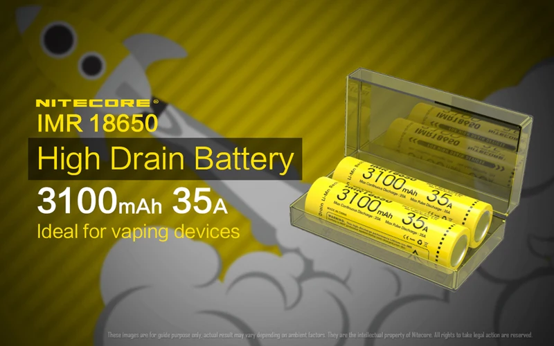 Factory Price Nitecore IMR 18650 3100mAh 35A High Drain Battery Ideal for Vaping Devices