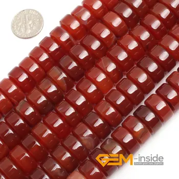 

8X15mm Rondelle Spacer Red Agates Beads Natural Stone Beads DIY Loose Beads for Jewelry Making Strand 15 inches