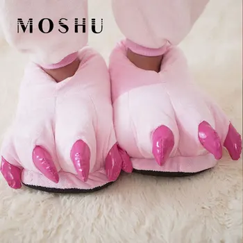 

Funny Animal Paw House Slippers Winter Men & Women Slippers Female Monster Claw Children Slippers Cute Plush Home Shoes pantufa
