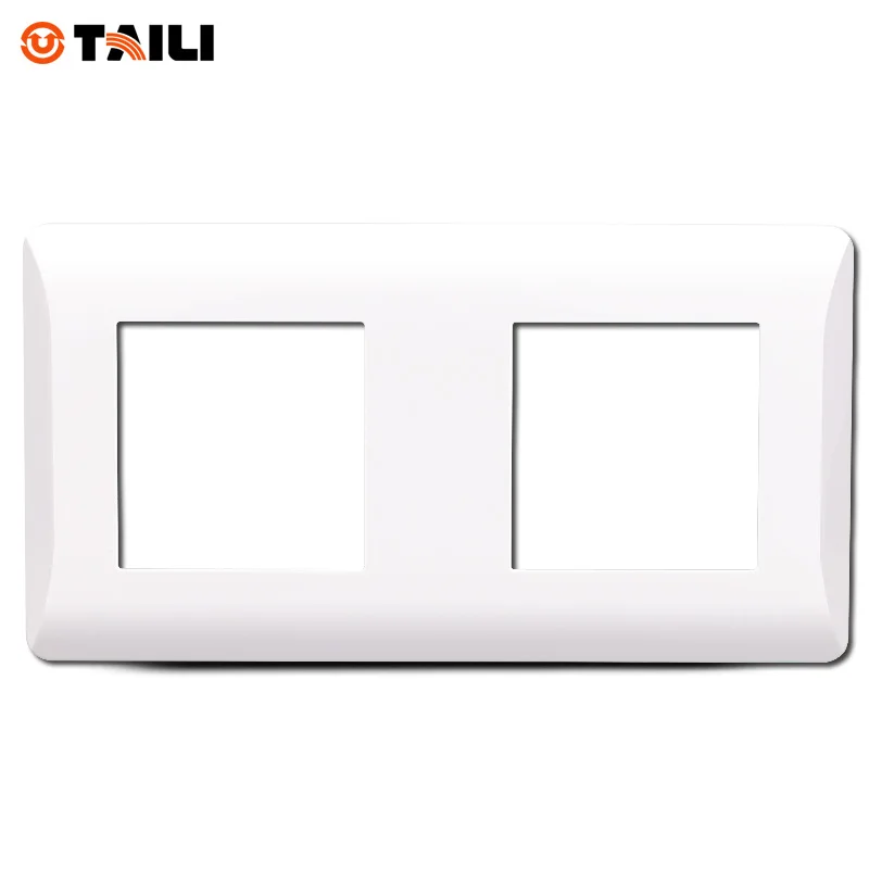 

White 150mm*80mm EU standard Double Panel For Wall Switch Wall Socket High Quality SABIC Polycarbonate TAILI Free Shipping