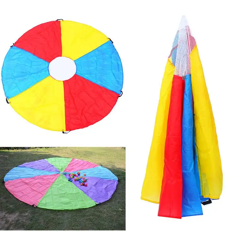 2m Kids Play Rainbow Parachute Outdoor Game Development Exercise Activity Sports 