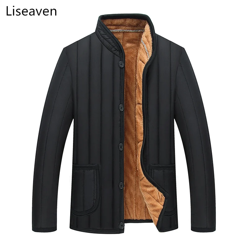 Мужская зимняя куртка Liseaven плотная теплая парка флисовые парки пальто с