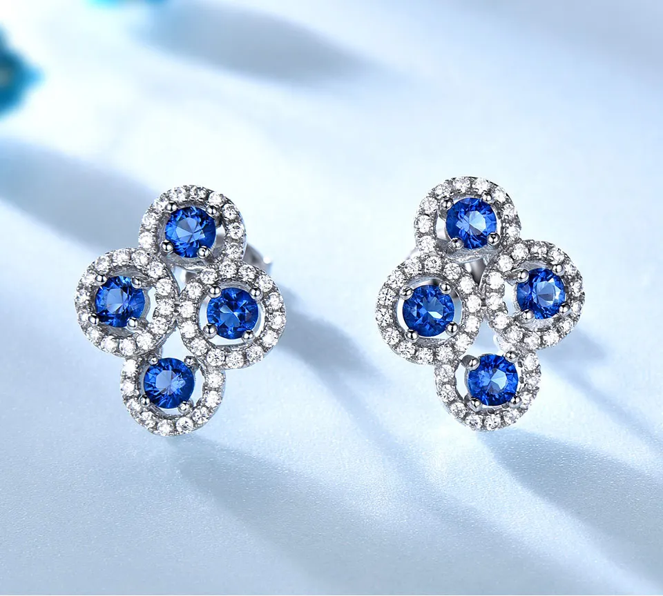 sapphire stud earrings for women fin jewelry (2)