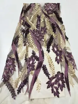 

best quality David-5.1109 embroidered African Tulle Lace Fabric African French Lace Fabric with embroidery