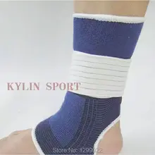 Новые спортивные защитные носки до лодыжки фирменный дизайн растягивается лодыжки Поддержка трикотажная сине-белая полосатая спортивная одежда