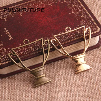 

8pcs/lot Metal Zinc tow Colors Trendy Hollow trophy Charm Glue Pendant Tray Bezel Diy Jewelry Making c2132
