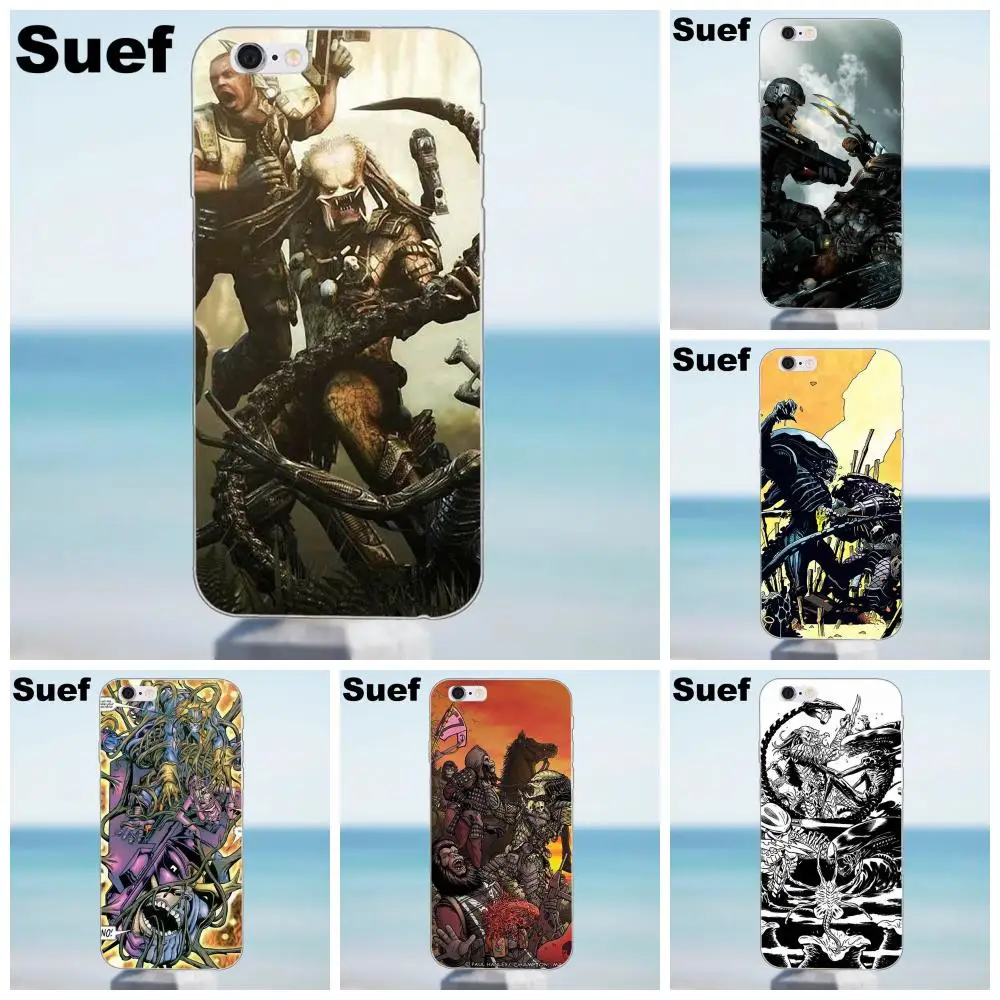 Alien Vs Predator Avp Hunter Мягкая Мода для iPhone X 4 4S 5 5S 5C SE 6 6S 7 8 Plus Samsung Galaxy J1 J3 J5 J7 A3 A5 2016 2017 |