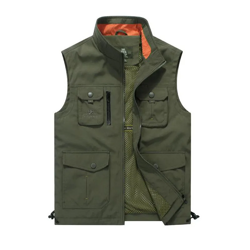 2022 Casual Vest Men Summer Autumn Thin Men's Sleeveless Vest Breathable Multi-pockets Quick Dry Mesh Waistcoat hombre TOPS high end new products fashion men s sheepskin gloves touch screen mesh breathable thin silk riding leather gloves autumn