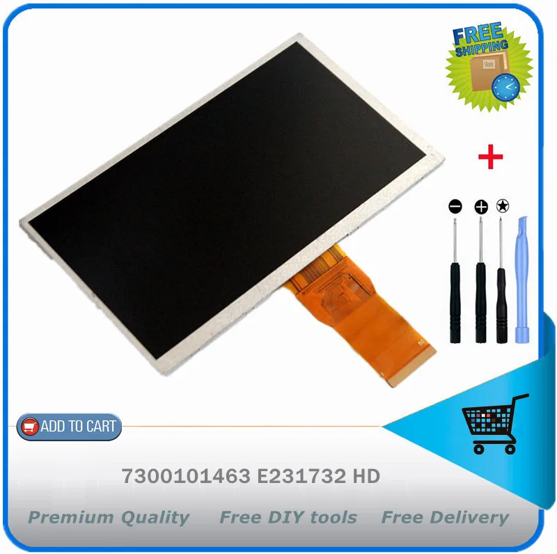 Pаспродажа Оригинальный 7 дюймовый 163*97 7300101463 E231732 HD 1024*600 ЖК дисплей экран для cube U25GT tablet PC Бесплатная доставка + Инструменты для ручной работы