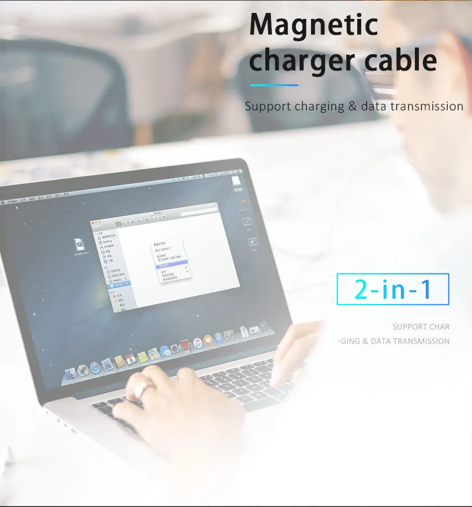 NOHON LED Magnetic USB Data Charging Cable For Xiaomi Redmi 4 Micro USB B Magnet Fast Charger Cable Android For Samsung S6 1M 2M (4)