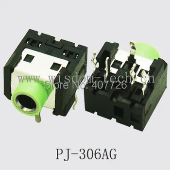 

5pcs/lot 3P Audio Jack 3.5mm Jack headphone connector female socket PJ-306AG + Male Golden Jack 3P