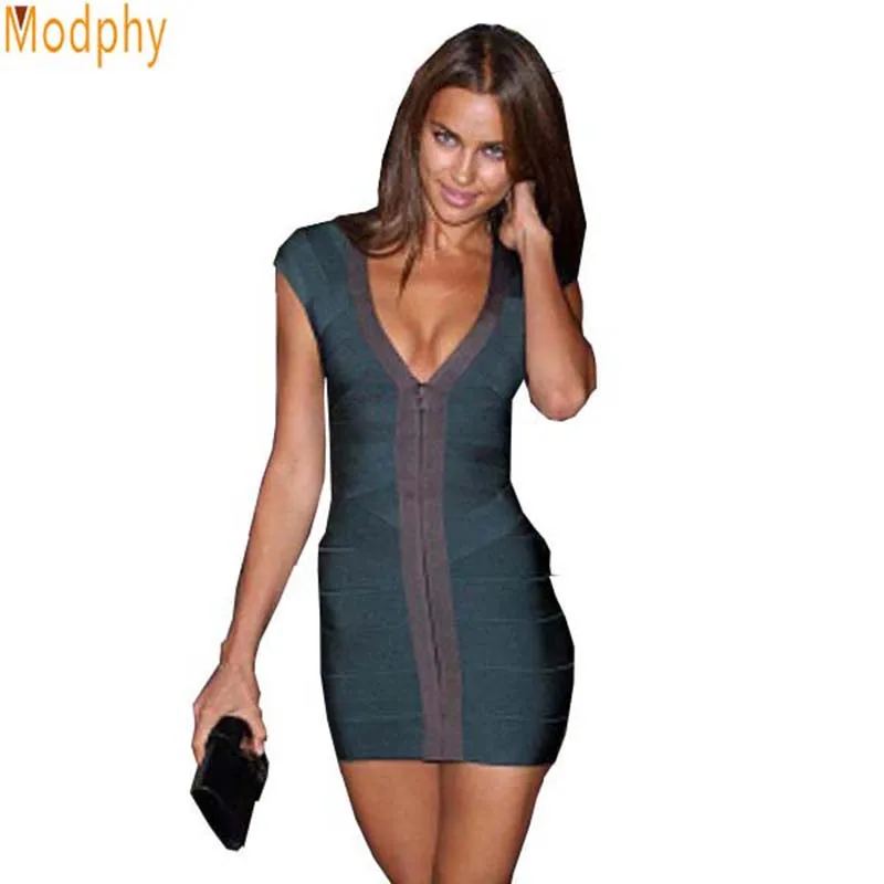 Bandage Cocktail Dress Party Dress Women Evening Dresses New Fashion Front Zipper Wholesale HL1688