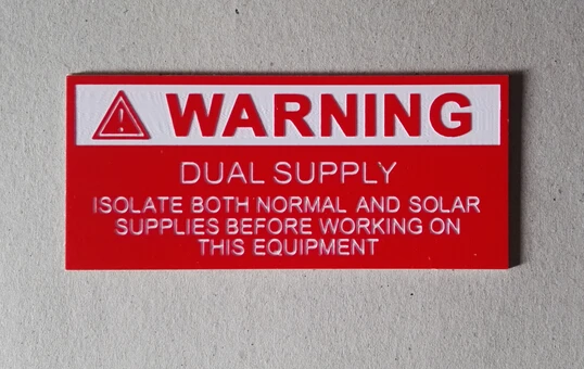 

100pcs/lot SAA standard Solar warning label , PV warning label Best 3M adhesive, UV stable Solar labels, 5 years warranty
