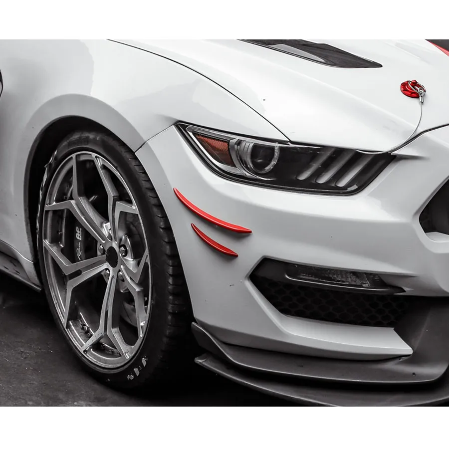 YAQUICKA для Ford Mustang экстерьер автомобиля передний бампер угловой Декор полоски отделка Аксессуары для укладки ABS 4 шт