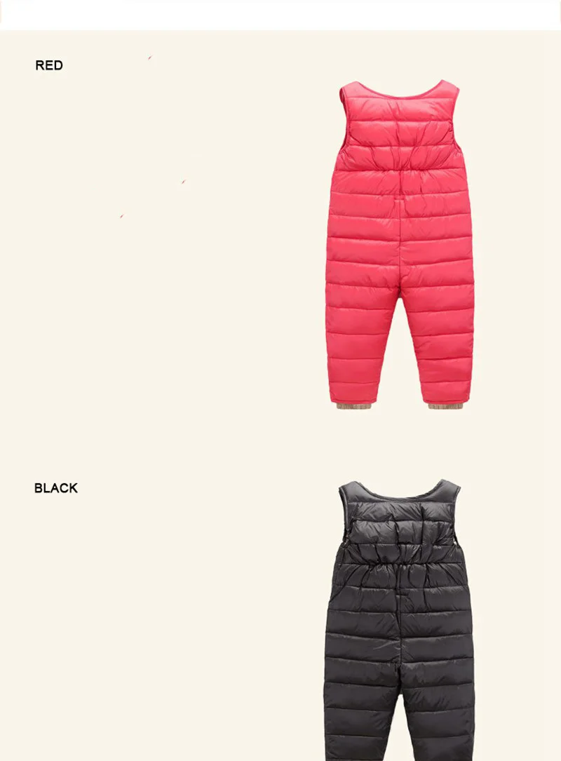 COOTELILI  65-105cm Winter Down Baby Boy Pants Overalls Baby Girls Clothes Thicken Warm  Long Trousers Kids Pants  (3)