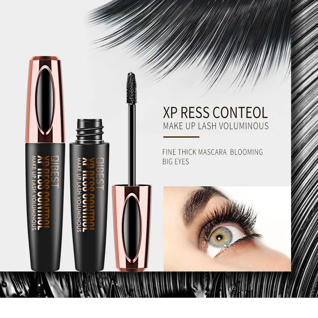 

QIBEST Mascara Eye Lashes Black 4D Brush Eyelash Mascara Special Edition Secret Control Makeup Waterproof Curling Mar11