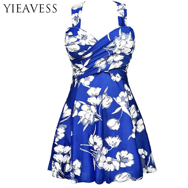 {Excellent|Wonderfull|Very Good|Very Recommended} One Piece Plus Size Swimming Suit 5XL Loose Swimsuit Women's Bikini High Waist Trunks Bather Push Up Padded Swimwear Dress Special Price