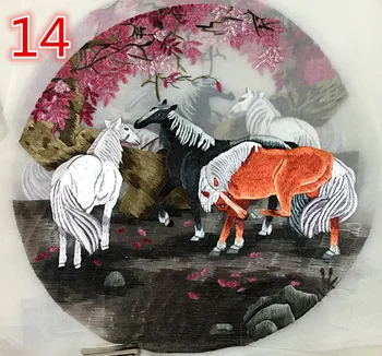 

Handmade Pure Silk Double sided Stitch Embroidery Cloth piec Round Diameter 30cm / Japanese Arts Decor Unique gifts High quality