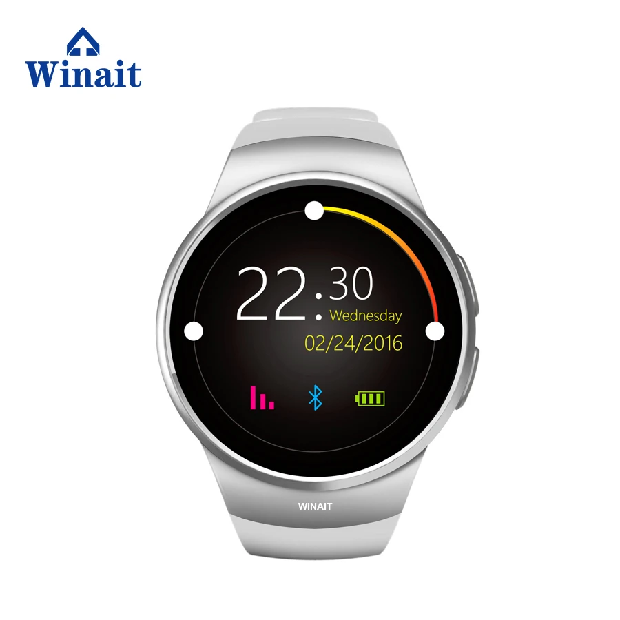winait GSM heart rate monitor watch KW18 CPU MTK2502C support IOS + Android 350 mAh high power polymer battery