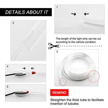 

Car Auto LED Light Strip Neon Universal 360 Degree Adjustable Atmostphere Lamp