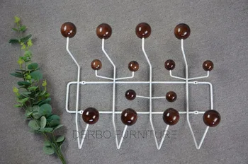 

Modern Design wall mounted Multi Candy Color Metal Wood hang it all rack Coat Rack Hook Coat hangers Ball coat hanger it all