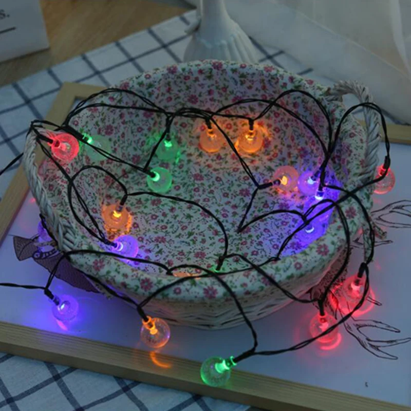 

30LED Solar Strip Outdoor Solar Lights Crystal Ball Waterproof Led String Fairy Lights Wedding Garden Decoration String Lights