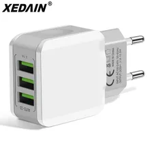 Универсальный 3 Порты и разъёмы USB Зарядное устройство Путешествие адаптер 5В 3.1A стены Портативный штепсельная вилка европейского стандарта Зарядное устройство мобильного телефона Зарядное устройство для iPhone samsung Xiaomi
